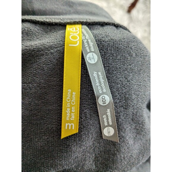 Lole Women's sz M Mixed Media Cotton Modal Grey Sweatshirt Pullover Burnout - Picture 10 of 15